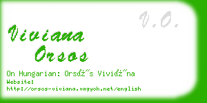 viviana orsos business card